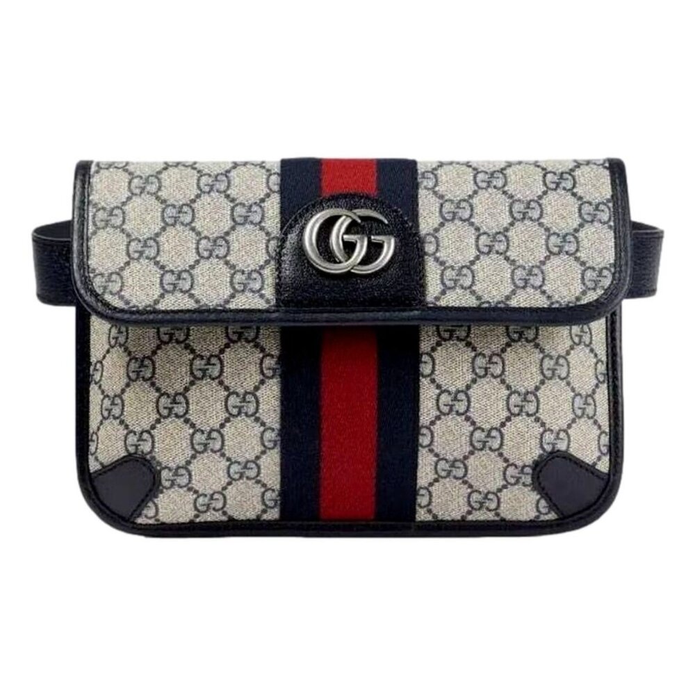 NWT Gucci GG Supreme Belt Bag Web Ophidia Brown White Blue Marmont 674081 90 Cm - Picture 2 of 11